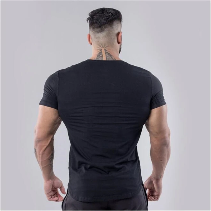 Мужские футболки с коротким рукавом для фитнеса от бренда Muscleguys хлопковая