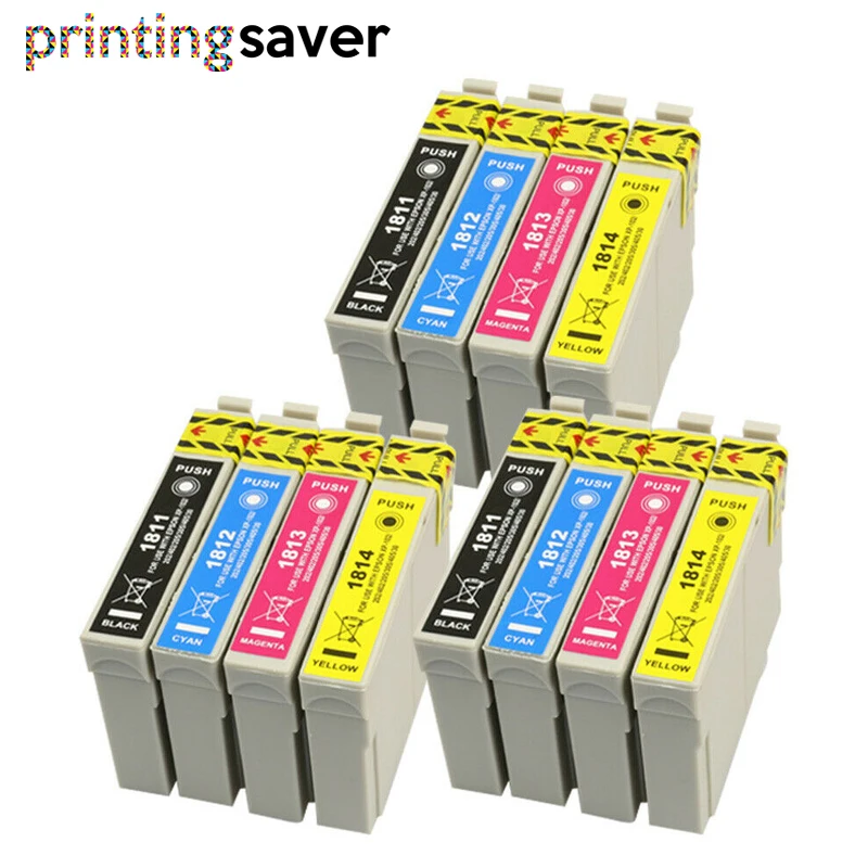 Картриджи для совместимых принтеров EPSON 18XL T1811 T1816 XP312 XP205 XP225 XP212 XP215 XP302 XP412 XP402 XP415 12
