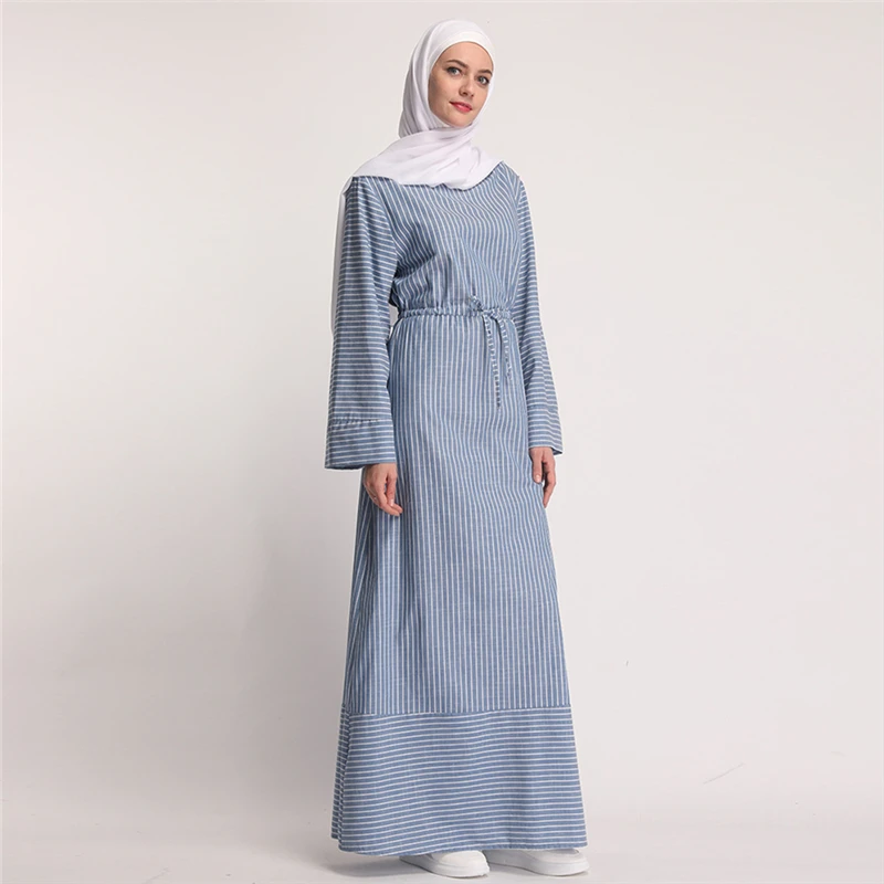 Женское длинное мусульманское платье Abaya Дубай кафтан исламский хиджаб вечерние