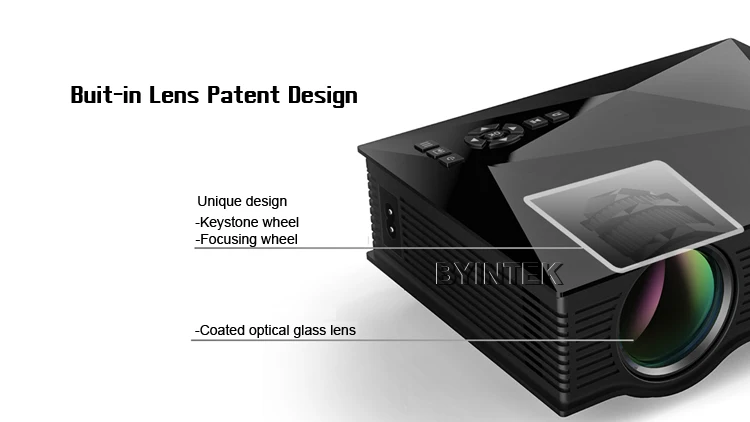 BYINTEK BT460 Домашний Кинотеатр Мини Портативный gM60 HD 1080 P HDMI uNIc uC46LCD Мобильный WI-FI