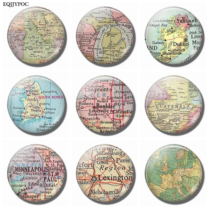 Европа Lexington Minneapolis Guatemala Idaho Michigan Ireland Южная Корея Boulder карта сувенирные магниты на