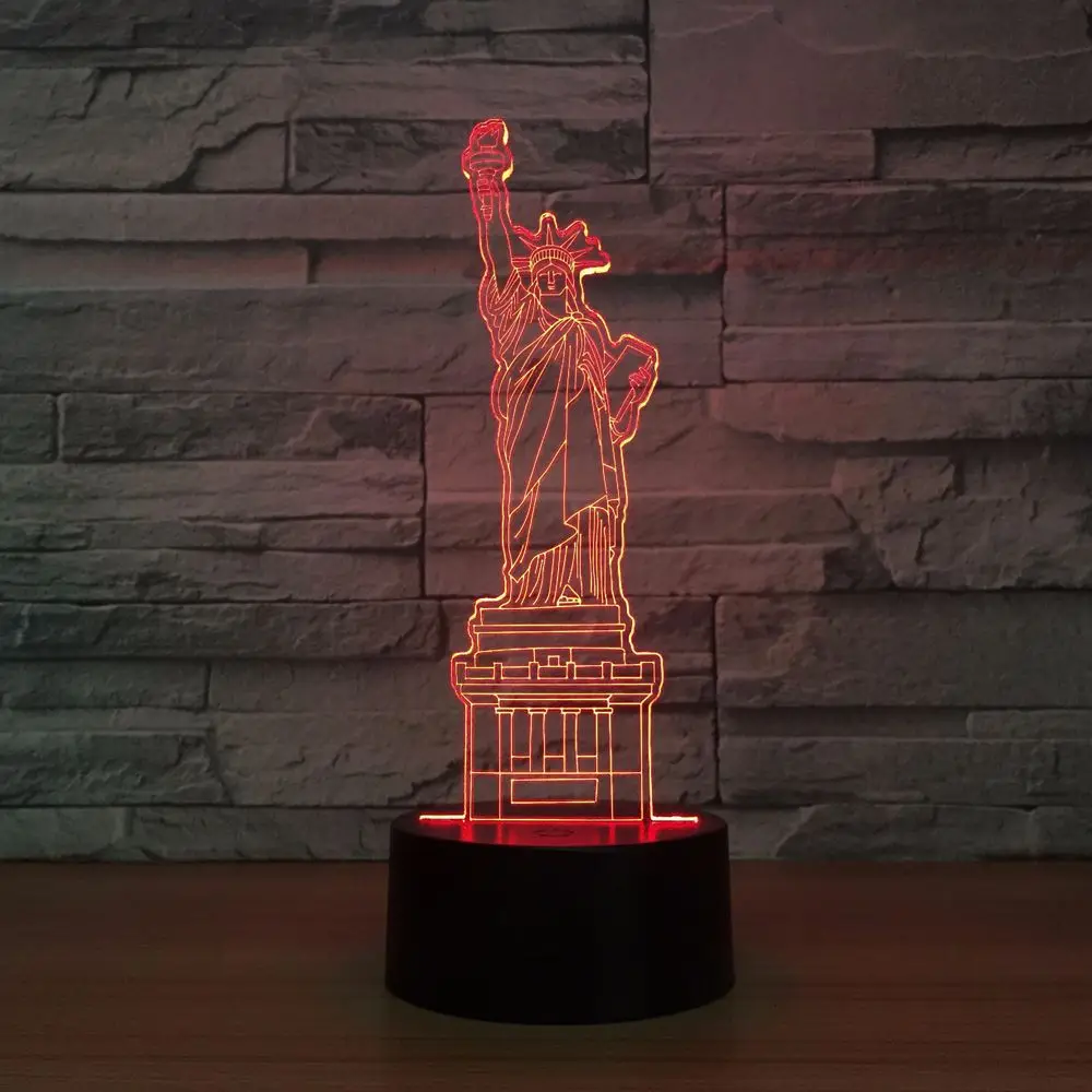 Богиня цветной сенсорный Управление 3D огни Прекрасный 7 цветов изменить 3D лампа подарок на день рождения для детской комнаты огни Прямая Услуги