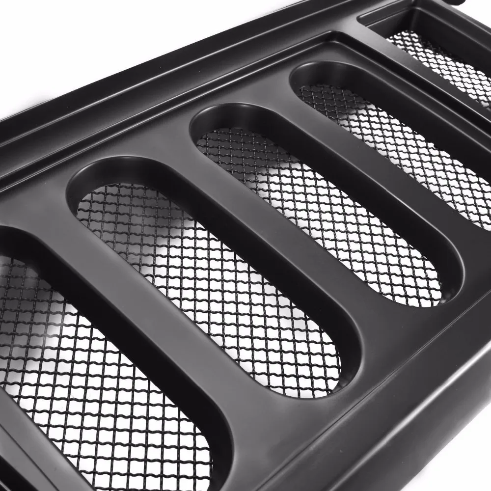 Partol Mesh Гриль вставить решетка сетки переднего бампера гриль ForJeep Wrangler JK 2DR/4DR 2007-2017