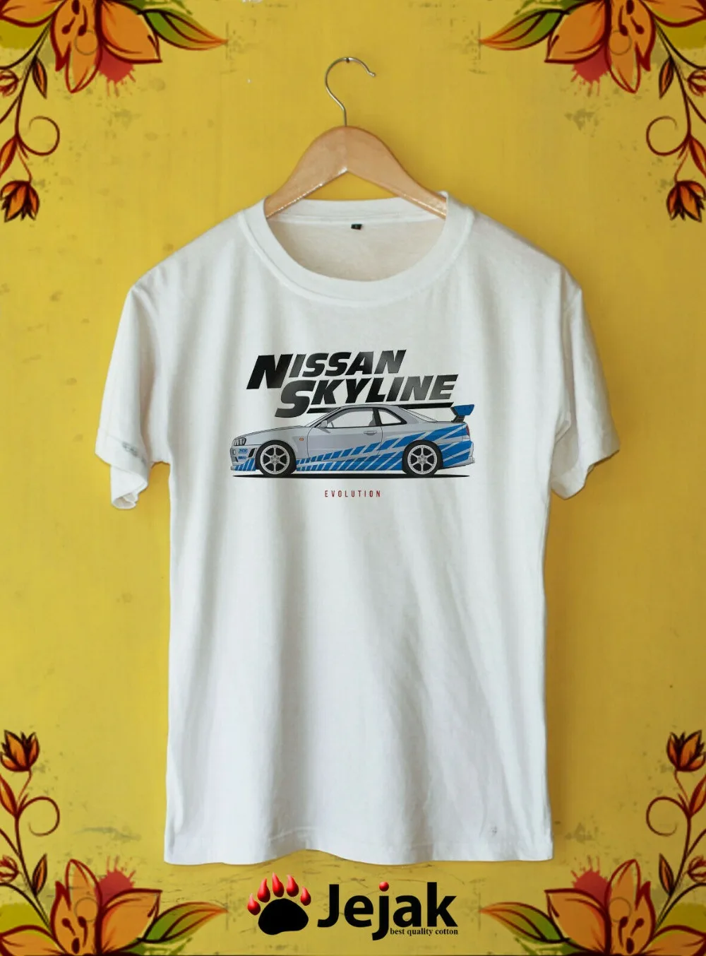 Футболка мужская хлопковая с принтом Skyline Gtr Nismo Evolution Turbo Классическая футболка в
