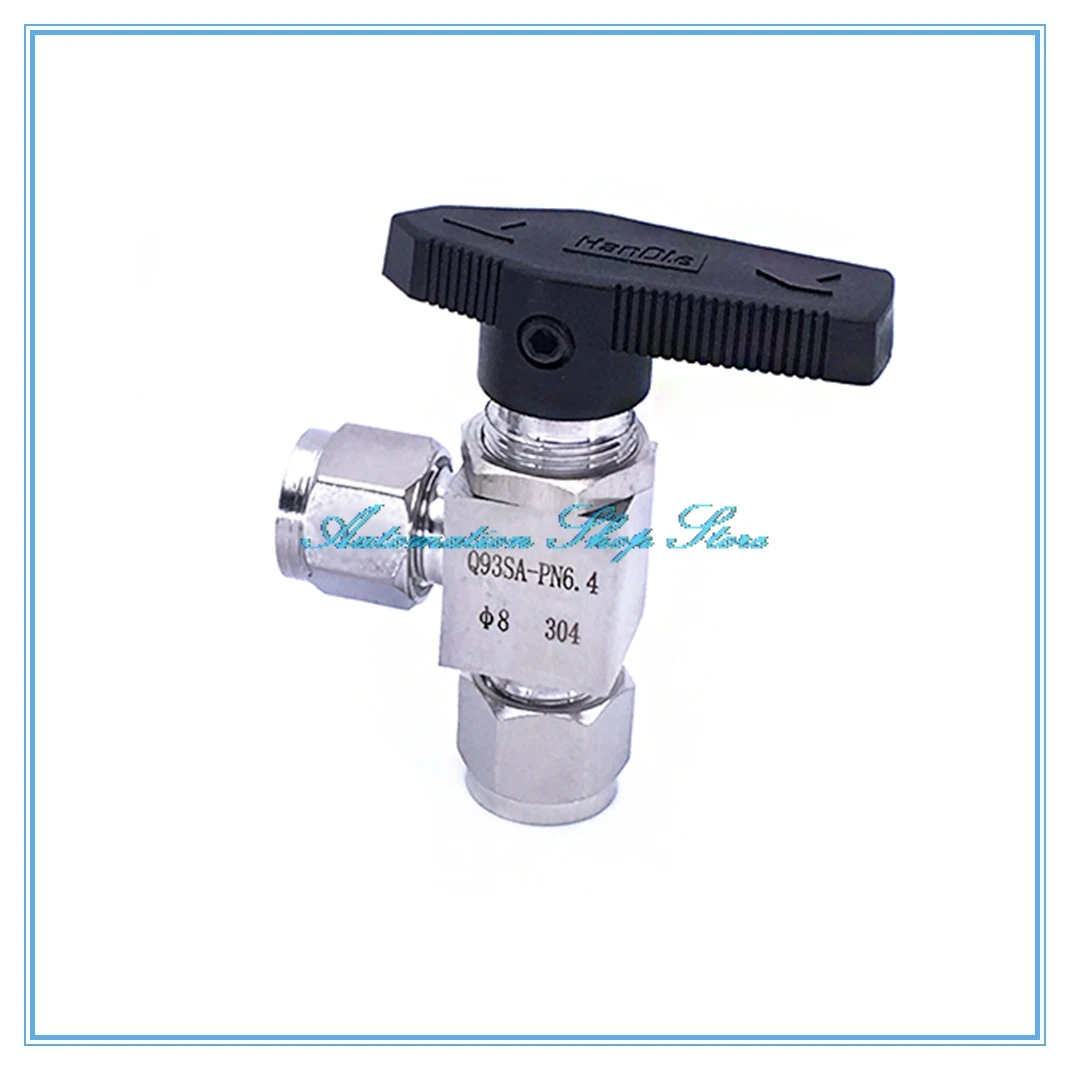 

Double Ferrule Tube Ball Valve Stainless Steel SS 304 Pipe OD 6 8 10mm 1/4 3/8 Right Angle Globe valve