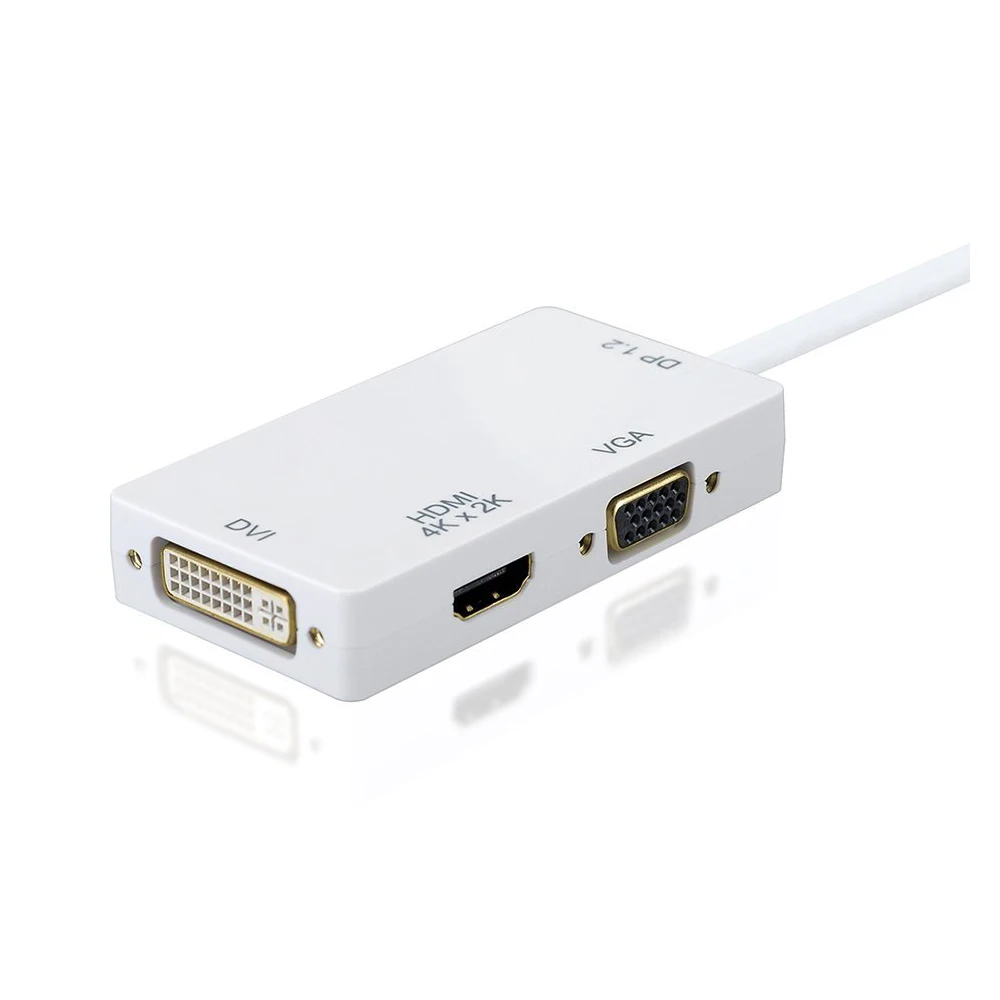 Топ Mini DisplayPort female 3 в 1 адаптер 2 full 4 K x разрешение 3D стерео все HD White| |