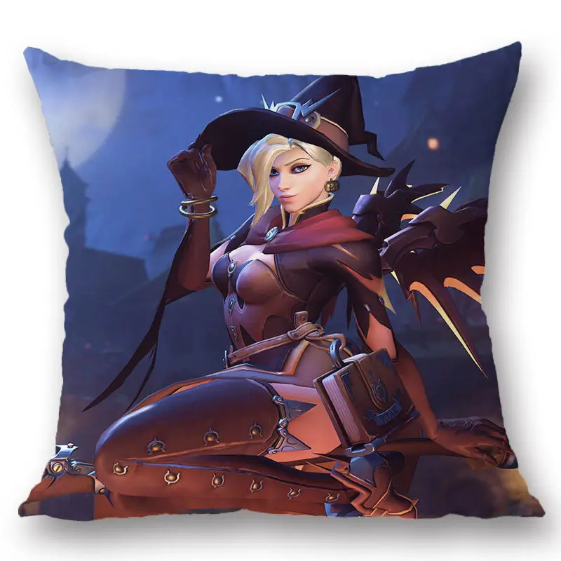 Amellor 45*45 см Overwatch Подушка OW dva Mei Reaper Genji Подушка двухсторонняя Solf Чехол Для подушечки в машину Наволочка на подушку