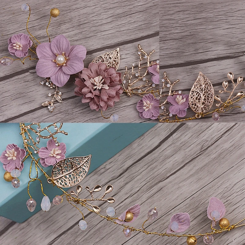 

Bride Headwear Head Band Hair Accessories Wedding Headdress Handmade Tiara Alloy