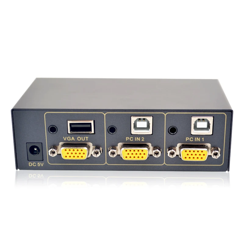 Ekl-21u 2 порт VGA kvm-переключатель USB PS2 клавиатура Мышь коммутатор Box с из предметов KVM