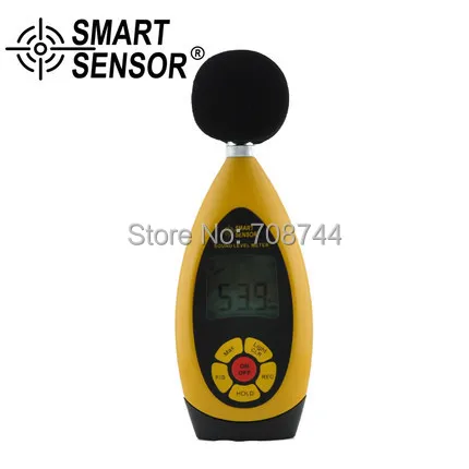 Measuring Range 30-130dB Capacitance Microphone AR854 Handheld Digital Noise Sound Level Meter Tester |