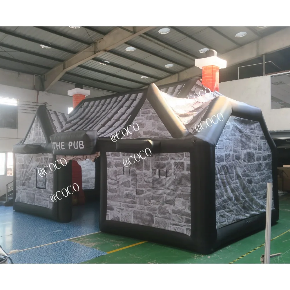 Бесплатная доставка воздуха на дверь! 10x5x5 м черный пользовательские надувные
