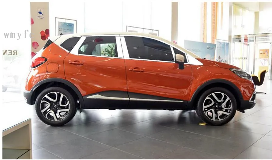 Для Renault Captur автомобильный стикер Крышка корпуса из нержавеющей стали Стекло окно украшение столб средняя колонна полоса отделка