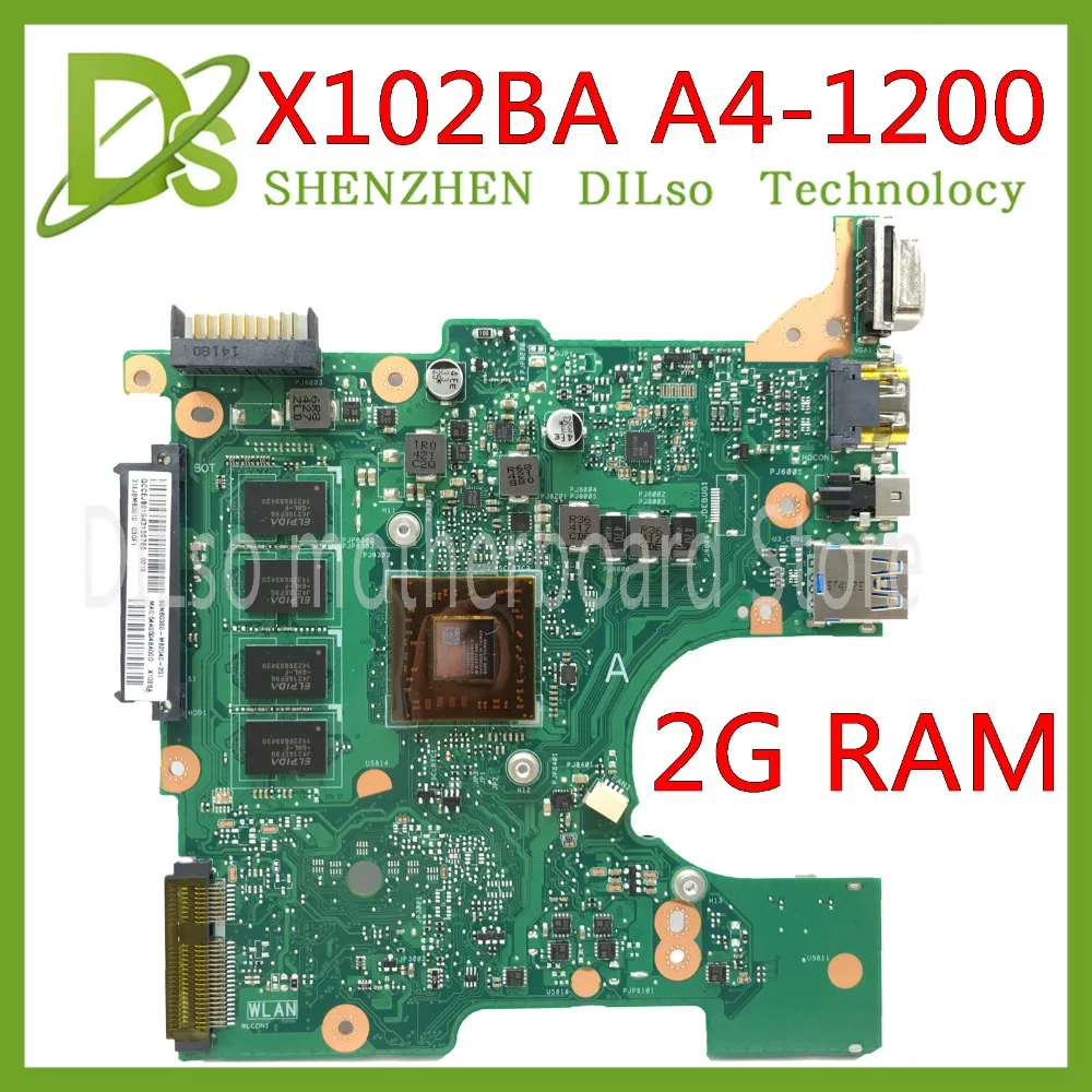 

KEFU X102BA Mainboard For ASUS X102BA X102B Laptop Motherboard A4-1200 CPU 2G memory Test work 100% original