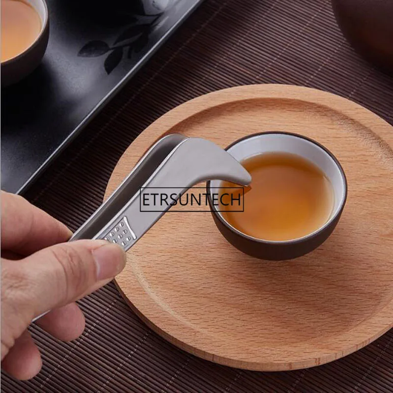 Pinzas de acero inoxidable para t&eacute;, accesorios para ceremonia del t&eacute; Kongfu, pinzas antideslizantes para alimentos-2