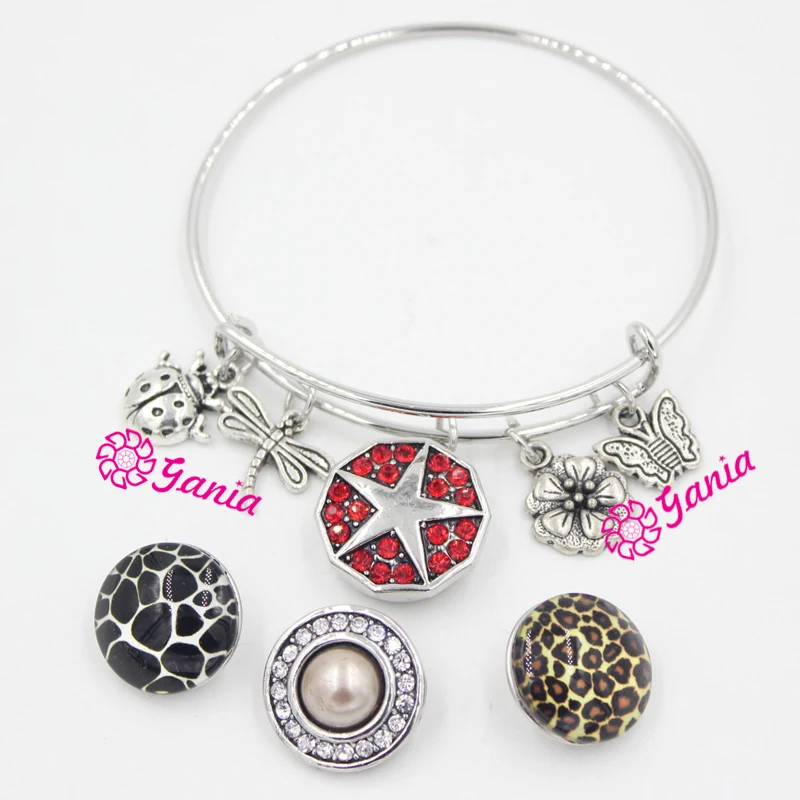 Сменные ювелирные изделия 18 мм пружинный стиль цветок насекомое стрекоза