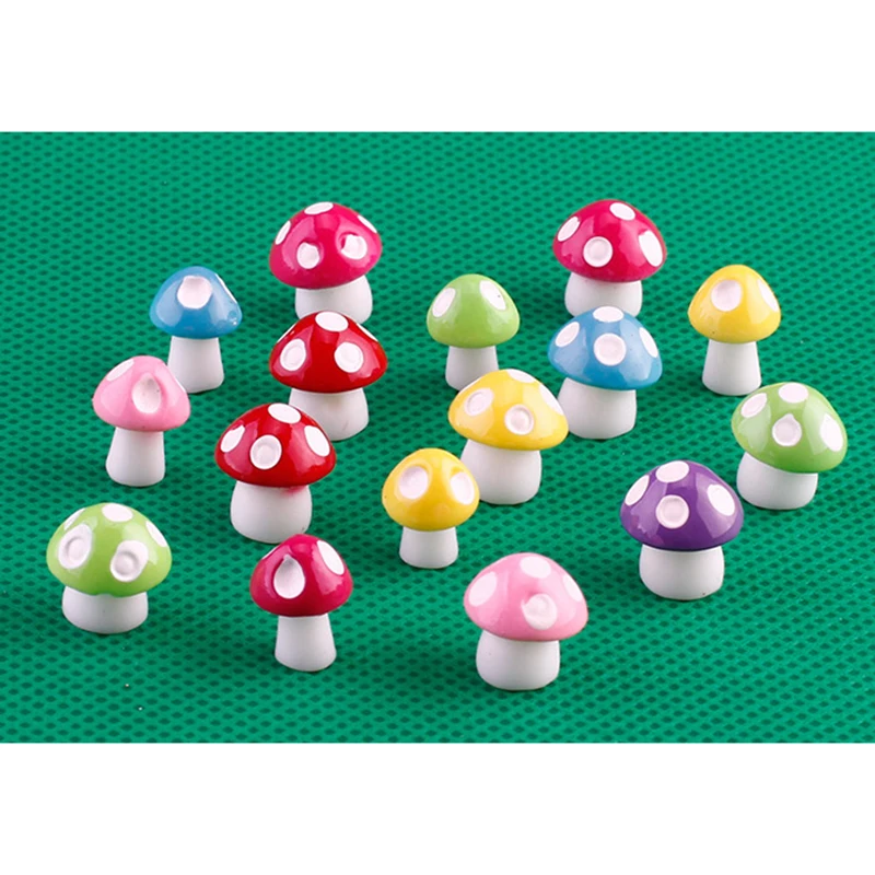 10 шт./компл. Мини Разноцветные модели грибов милые миниатюрные грибы для дома