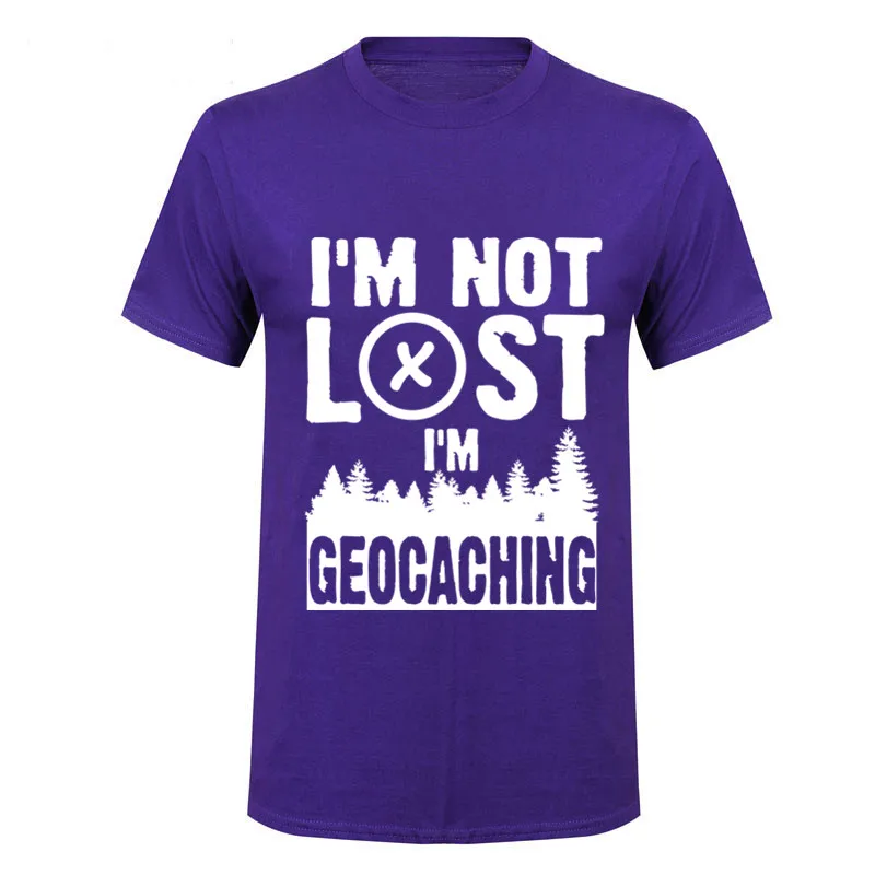 2017 летняя Горячая Распродажа хлопковая футболка с надписью I'm Not Lost Geocaching