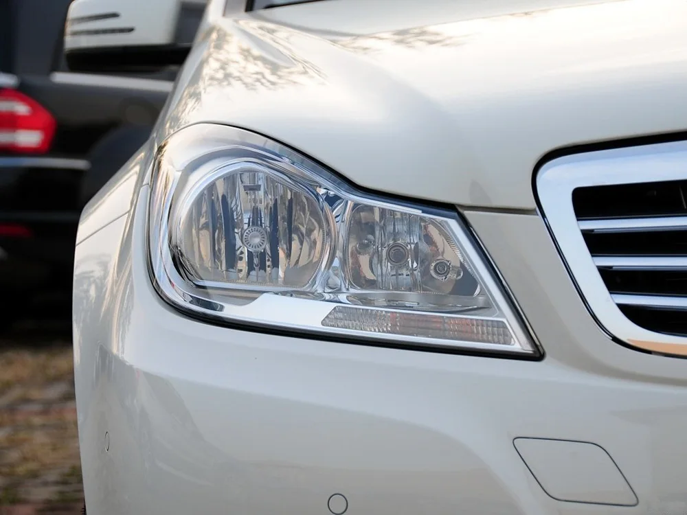 Для Mercedes-Benz W204 C180 C200 C260 2011 2012 2013 Автомобильные фары прозрачные линзы Авто оболочка Крышка