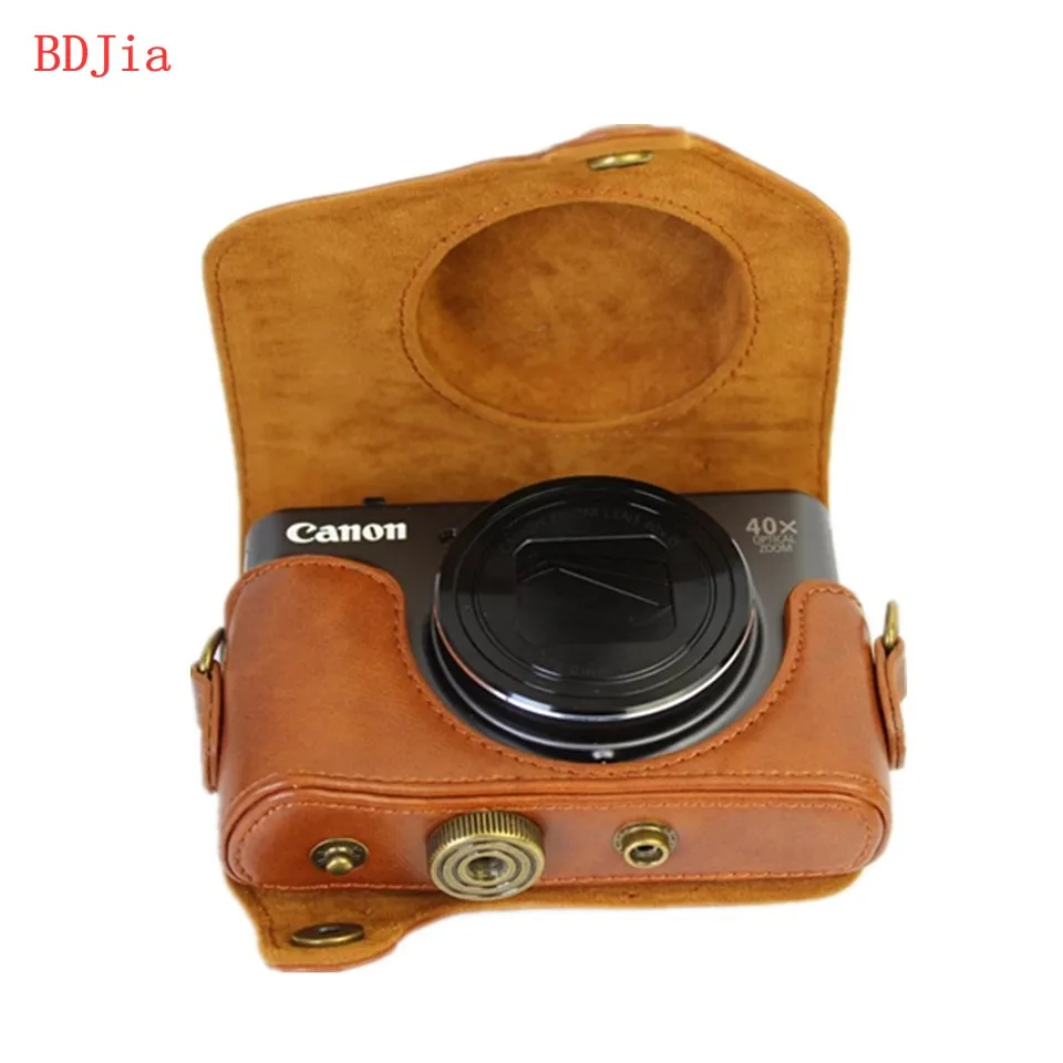 Новый чехол для камеры из искусственной кожи Canon PowerShot SX740 SX730 SX720 с плечевым ремнем