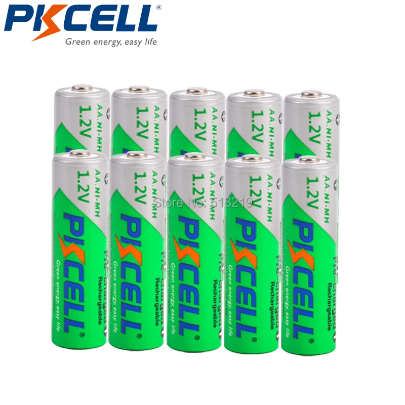 10 шт. PKCELL 2200 мАч aa аккумулятор 1,2 в NIMH пальчиковые батарейки Ni-MH LSD 2A предзарядки батареи для камеры игрушки caculare