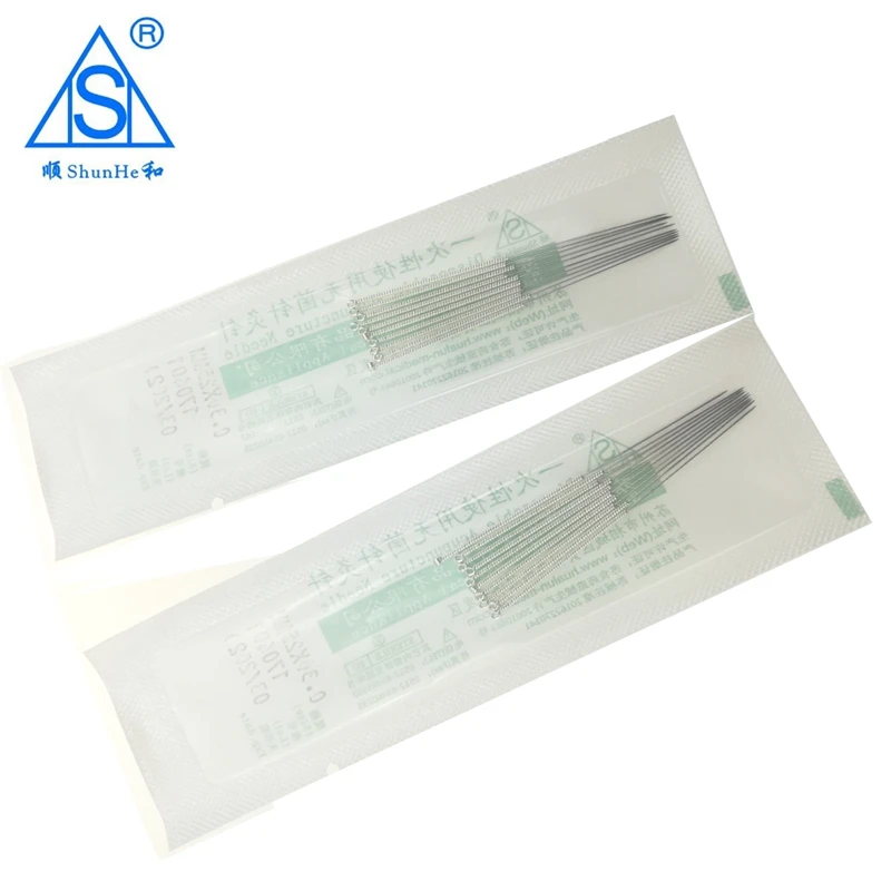 Иглы для иглоукалывания одноразовые стерильные посеребренные 100