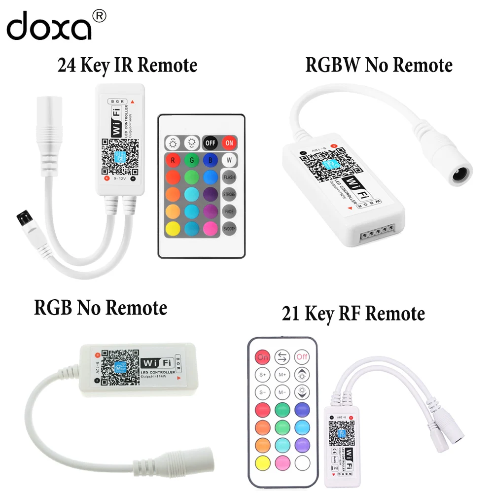 BLYN светодиодный контроллер Wi-Fi RGBW RGB RF ИК Панель дистанционного DC12/24 V Звук музыки