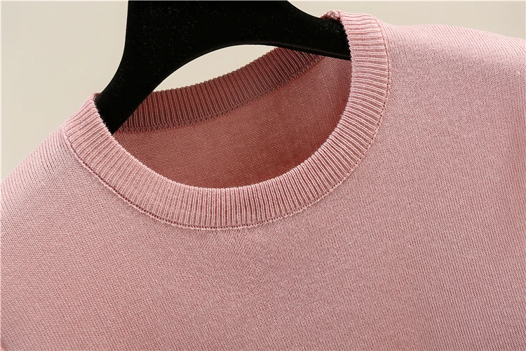 ALPHALMODA вязаный джемпер с оборками и кружевным рукавом в стиле пэчворк женские осенние однотонные пуловеры Изящные свитера