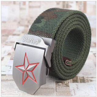 Мужские ремни высокого качества с крупной военной пряжкой, 10 цветов - Цвет: Camouflage