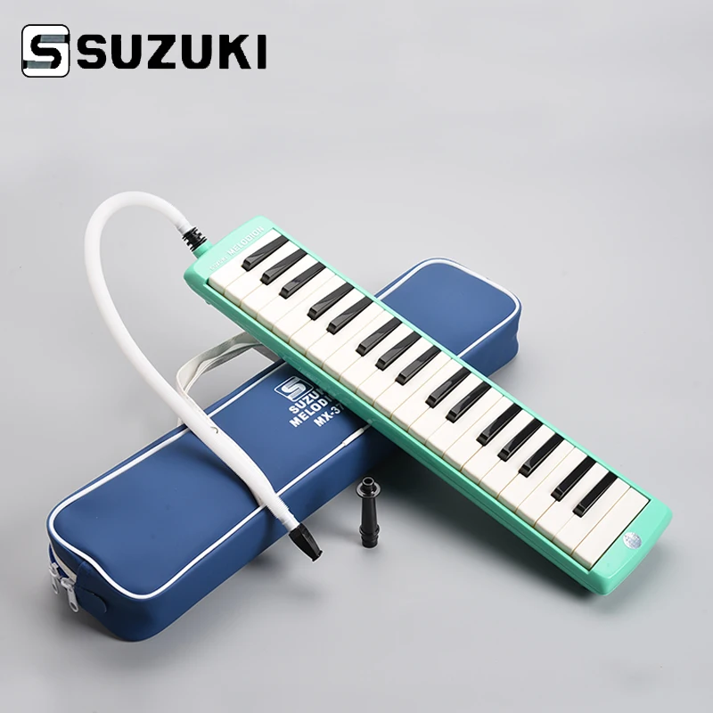 SUZUKI-melodión profesional MX-37D Alto, 37 teclas, verde Melodica/ pianica, con bolso de mano, regalo a elección