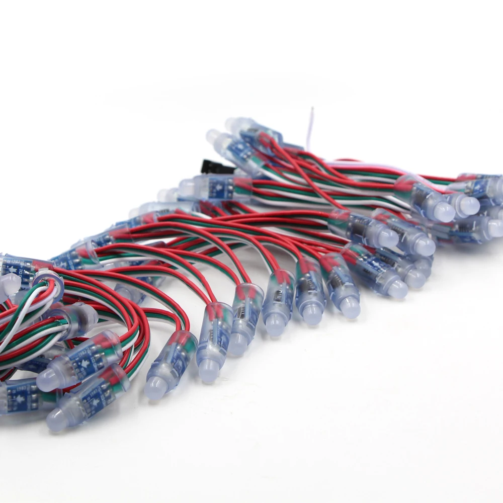 WS2811 2811 IC RGB Полноцветный 12 мм пикселей цифровой адресный 5 в В светодиодный