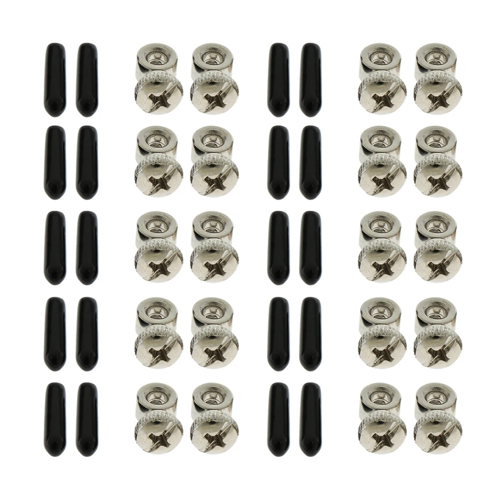

10 Sets Replacement Screw and Ends Caps for Speed Jump Rope Cable Skipping Rope Cord Component Parts