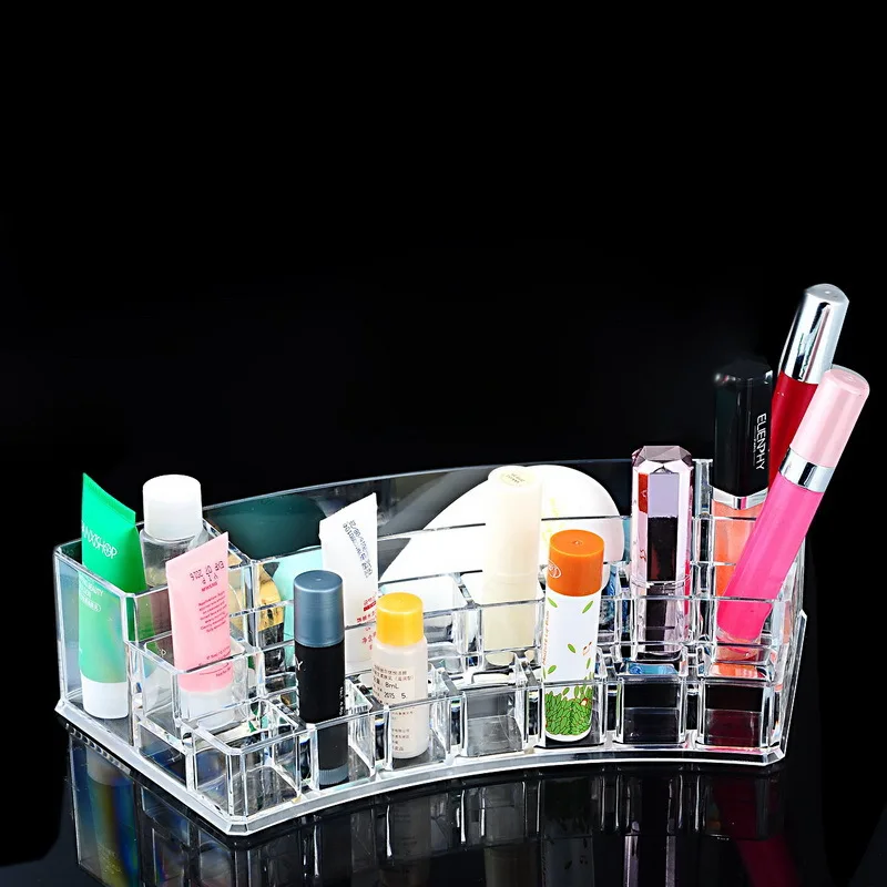 

Transparent arc makeup organzier storage box home usage 285x119x65mm