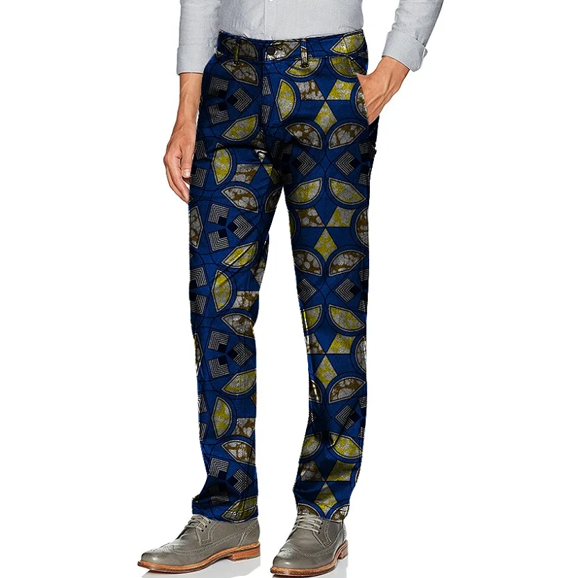 Nice Edition Formal African Men Print Dress Pants Man Trousers Dashiki Festive Pattern Full Length Customized For Party |