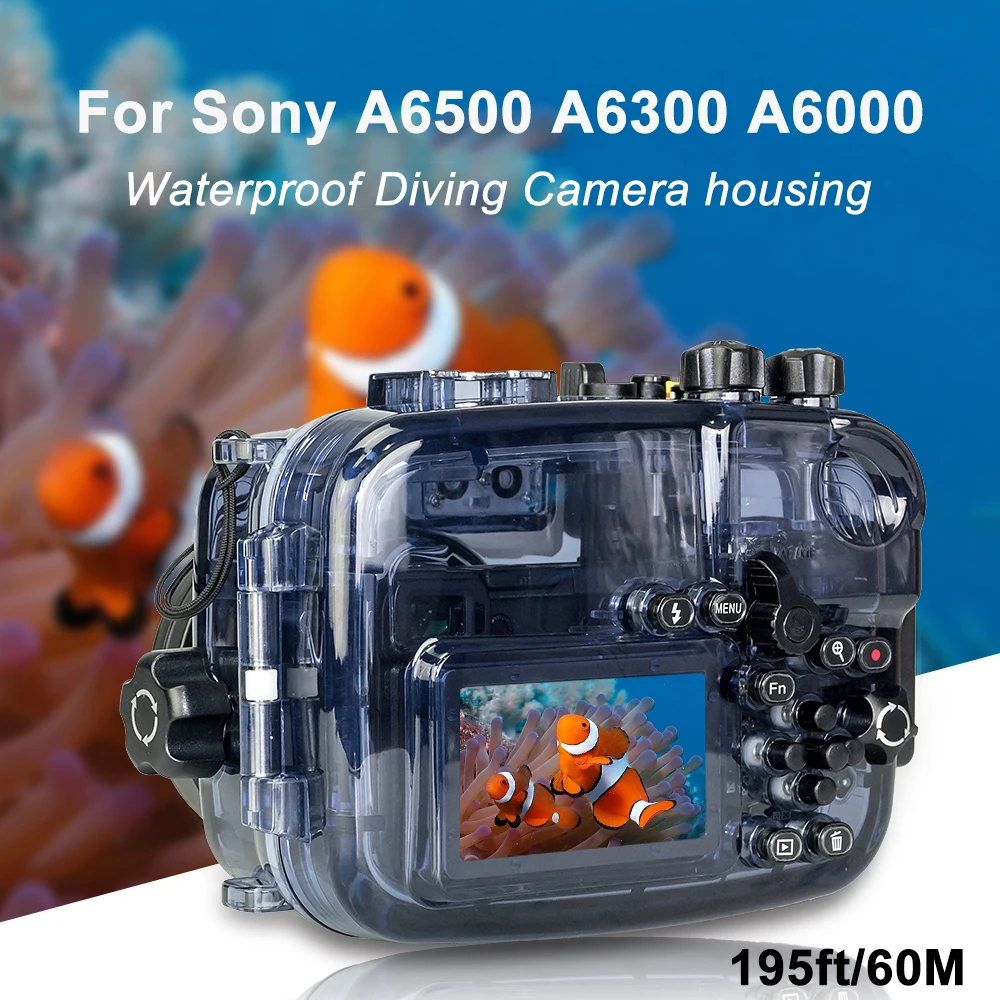 Водонепроницаемый чехол Seafrogs для камеры подводного плавания с ручкой Sony A6500 A6300