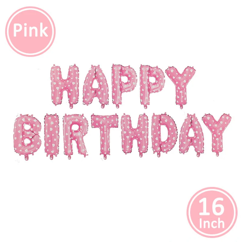 pink heart 16 дюймов розовое золото фольга для дня рождения Воздушные шары День рождения украшения для взрослых мужчин женщин 21 30 40th 50th 60th день рождения - Цвет: pink heart