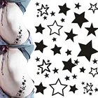 Маленькая черная звезда временная татуировка боди-арт флэш-Татуировка наклейка s водонепроницаемый домашний декор автомобильный Стайлинг тату-наклейка на стену Наклейка