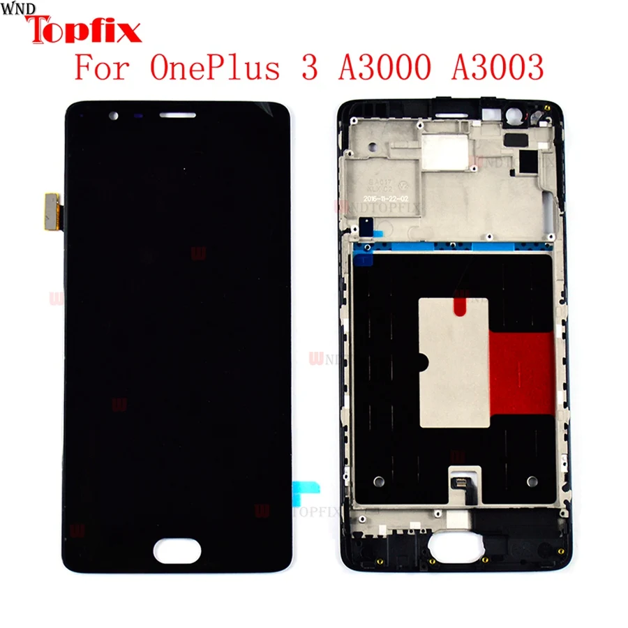 5.5&quotInch LCD For Oneplus 3T Display Touch Screen A3000 A3003 Digitizer Assembly With Frame Replacement OnePlus 3 | Мобильные