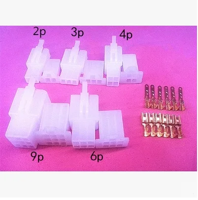 Бесплатная доставка 40 комплектов 2 8 мм автомобильный разъем Терминал 2P/4P/6P/9P 4pin