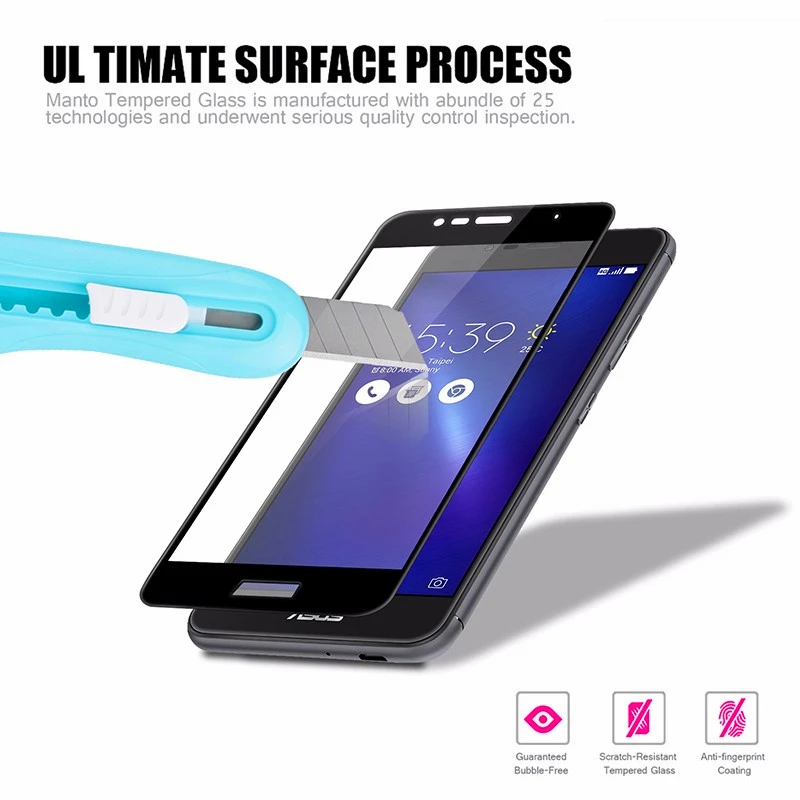 Закаленное стекло с полным покрытием для Asus Zenfone ZC554KL ZE554KL ZC553KL ZC551KL ZC521TL ZE552KL ZE553KL