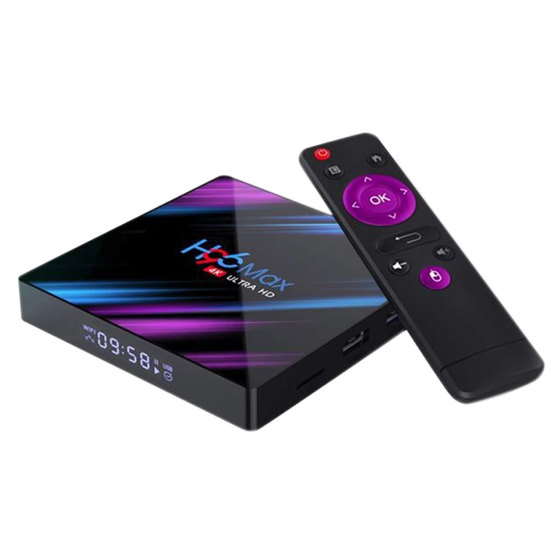 H96 Max Android Tv Box 9 0 Rockchip Rk3318 2G + 16G 4K Smart 2 4G/5 8G Wifi Bluetooth 4 Iptv (вилка США) | Электроника