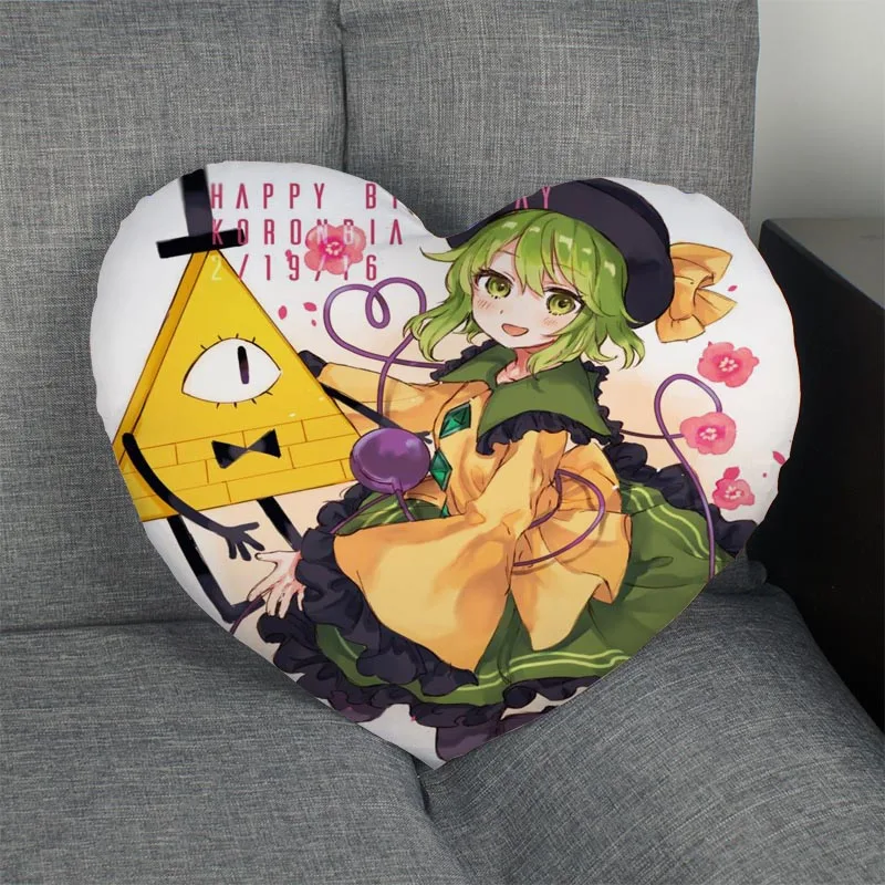 Pillow Case Наволочка на молнии в форме сердца с изображением Гравити Фолз, Наволочка на заказ, наволочка без сердечника, размер 41x36 см, 47x42 см - Цвет: Pillow Case