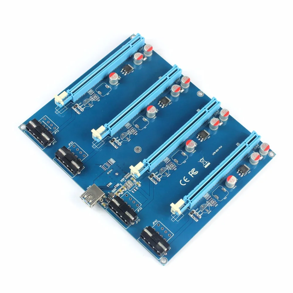 PCI-Express PCIe 1-4 PCI express 16X Слоты Riser Card PCI-E 1X к внешнему 4 слота адаптер порт