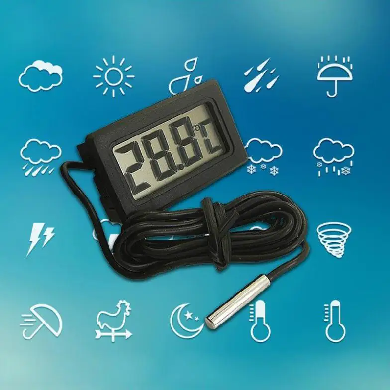 1pc LCD Display Car refrigerator aquarium fish tank embedded electronic digital thermometer Free shipping # SZ01049 | Инструменты