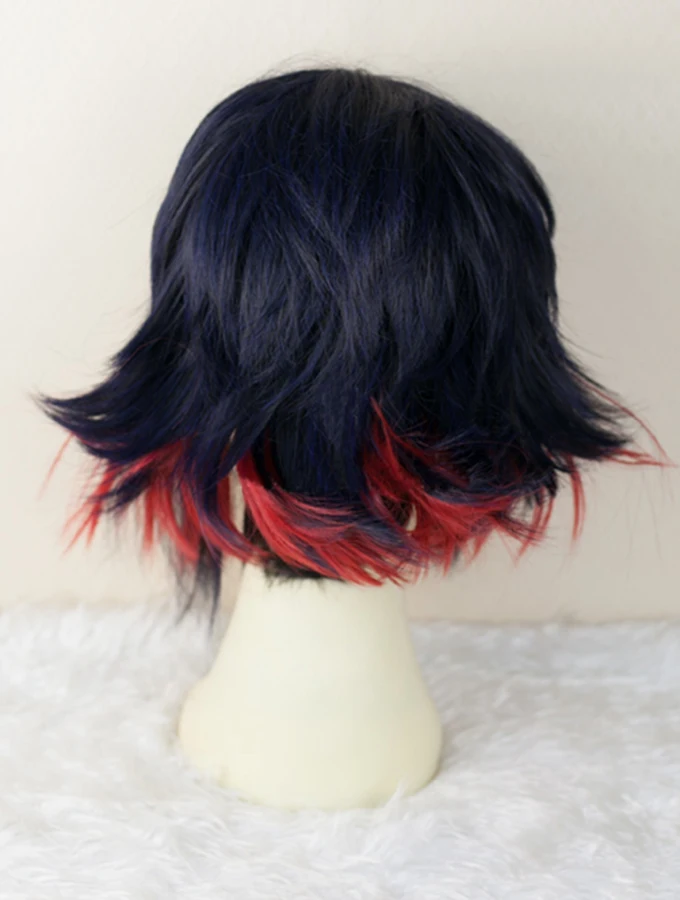 Аниме KILL la Matoi Ryuko короткие термостойкие волосы синего и красного цвета косплей