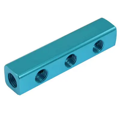 

1/4" BSPT Multi-function 3 In 3 Out Air Inline Manifold Blue