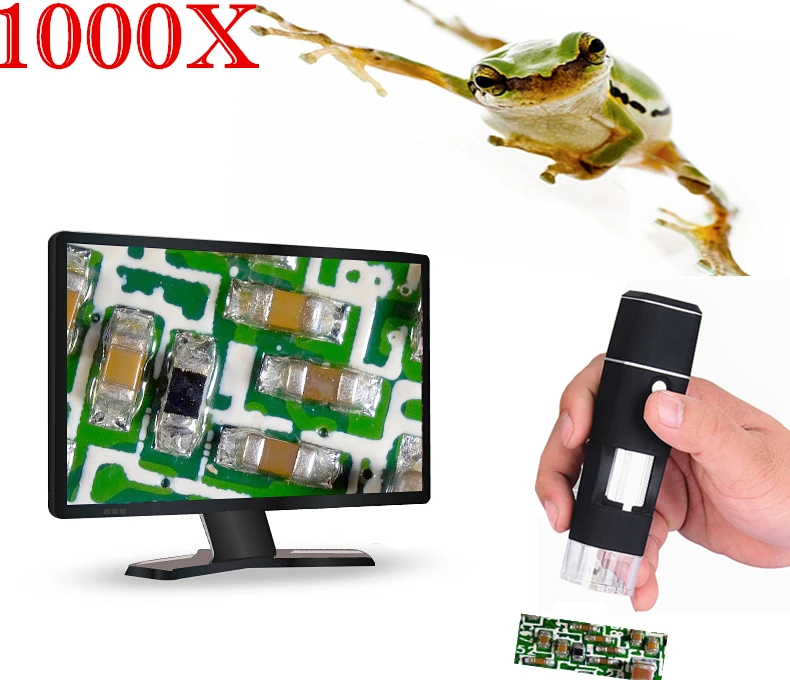Цифровой usb микроскоп камера светодиодный электронный эндоскоп 1000X WIFI