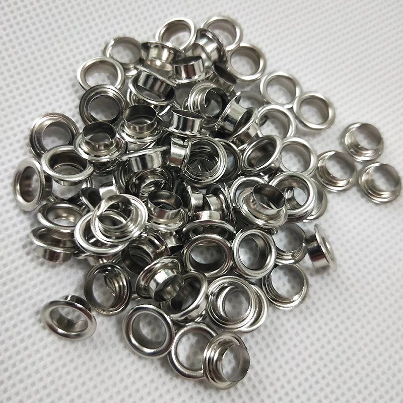 

Silver garment Iron eyelets with gasket 6 mm scrapbooking accessories Knitwear Jeans Apparel Bags Shoes 500 pcs/lot