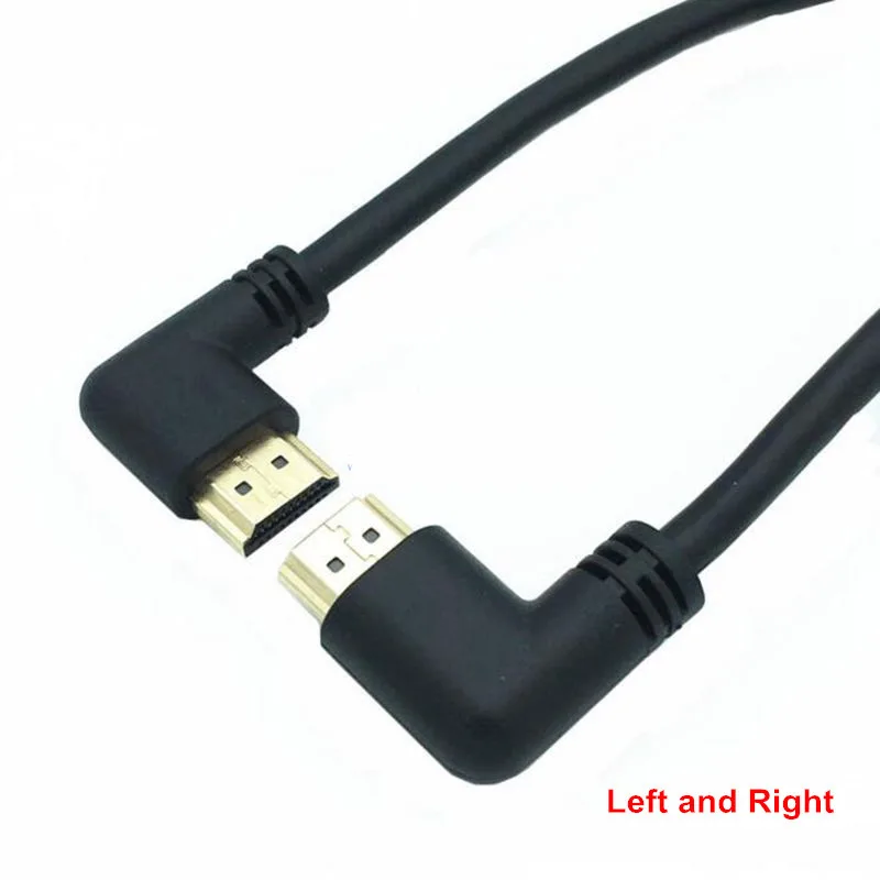 Левый или правый угловой HDMI 2 0 папа к левый локоть мужской удлинитель 15 см 50 1 м V2.0