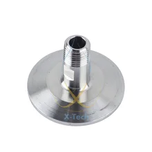 Плоский наконечник Cap1.5 &quotTri Clamp 1/4&quot Мужская нить SS304|male thread|threading