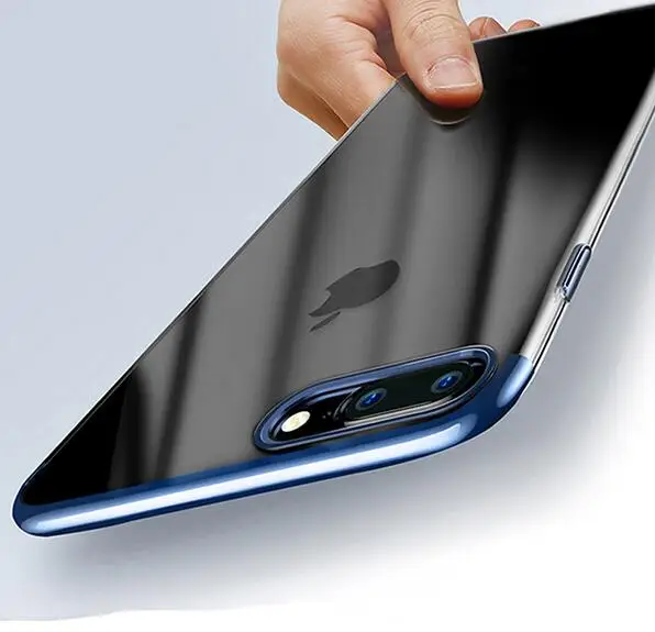 Роскошный мягкий чехол из ТПУ для iPhone 8 8Plus 7 7Plus 6S 6Plus ультратонкие прозрачные